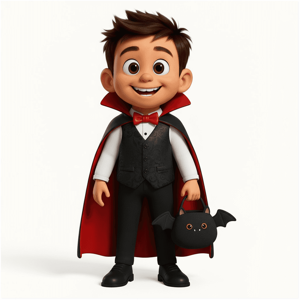 Child in vampire costume